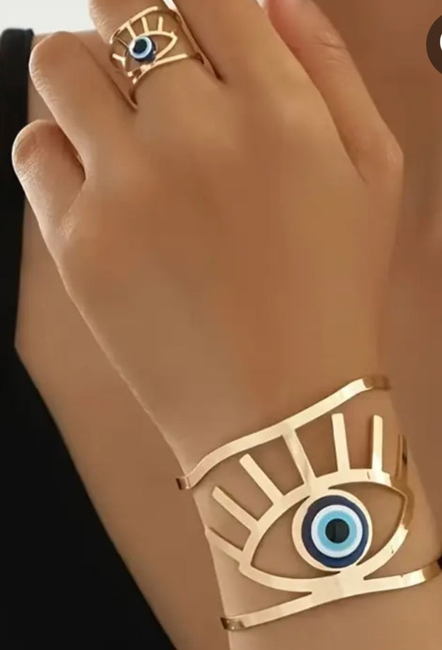 Ensemble bracelet plus bague ajustable