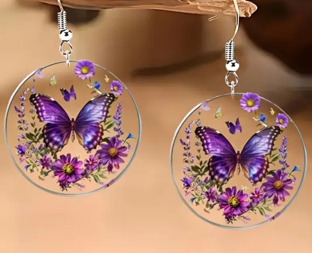 Boucles d'oreilles jardin secret