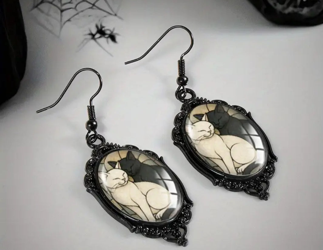 Boucles d'oreilles étreinte lunaire